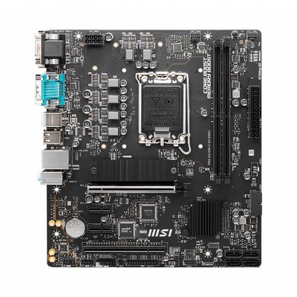 MSI PRO H610M-C EX DDR4 Motherboard, Micro-ATX - Support Intel Core 14Th/ 13Th/ 12Th Gen Processors, LGA 1700 - DDR4 Memory Boost 3200Mhz/MAX, Pcie 4.0 X16 Slot, M.2 Gen3 Slot